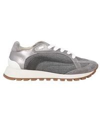 Brunello Cucinelli - Plain Colour Trainers - Lyst