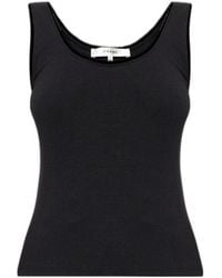 FRAME - The Velvet Trim Tank Top - Lyst