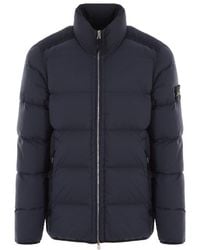 Stone Island - Compass-Patch Padded Down Jacket - Lyst
