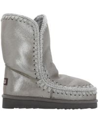 Mou - Eskimo 24 Metallic Whipstitch-Trim Boots - Lyst