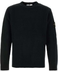Stone Island - Logo Patch Crewneck Jumper - Lyst