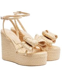 Mach & Mach - Le Cadeau Raffia Espadrille Wedges - Lyst