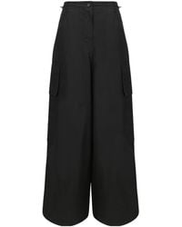 Palm Angels - Drawstring Hem Wide Leg Trousers - Lyst