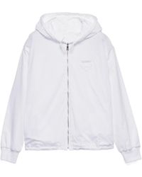 Prada - Zip-Up Hooded Jacket - Lyst