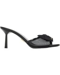 Prada - Mule Heeled Sandals - Lyst