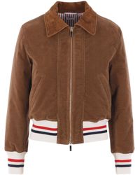 Thom Browne - Padded Cropped Corduroy Jacket - Lyst