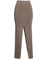 Rick Owens - Solid-Color Wool Knit Pencil Skirt - Lyst