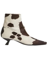 Marni - And Cow-Print Ponyhair Boot - Lyst