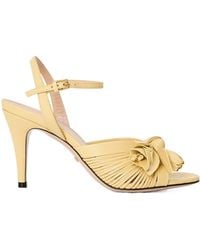 Gucci - Solid Color Heeled Sandals - Lyst