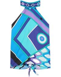 PUCCI - Pucci Halterneck Printed Beach Top - Lyst