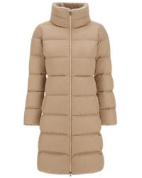 Herno - Satin And Lady Alternative Fur Long Jacket - Lyst