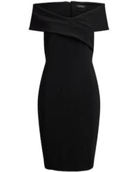 Ralph Lauren - Crisscross-Detail Off-The-Shoulder Midi Dress - Lyst