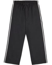 Y-3 - Mid Rise Side-Stripe Drawstring Trousers - Lyst