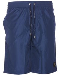 Dolce & Gabbana - Logo-Plaque Elasticated Waist Shorts - Lyst