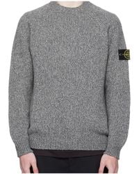 Stone Island - Logo Patch Crewneck Jumper - Lyst