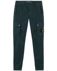 Stone Island - Slim-Fit Cargo Pants With Zip Hand Pockets - Lyst