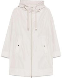 Herno - Hooded Drawstrign Zip-Up Raincoat - Lyst