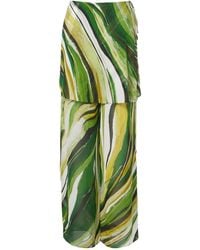 Christopher Esber - Printed Silk Wide-Leg Pants - Lyst