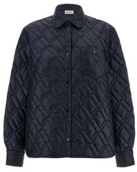 Moncler - Logo Patch Quilted Overshirt - Lyst