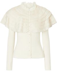 Sea - Wanda Lace-Trimmed Cardigan - Lyst