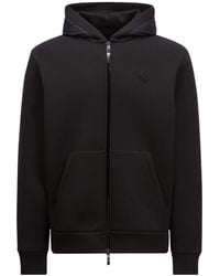 Moncler - Logo Patch Zip-Up Hoodie - Lyst