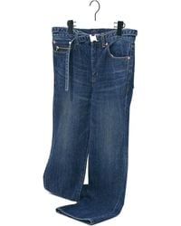 Sacai - Boot Cut Belted Denim Jeans - Lyst