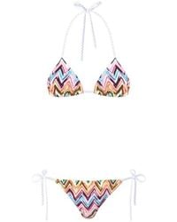 Missoni - Zigzag Pattern Stretch Lace-Motif Bikini Set - Lyst
