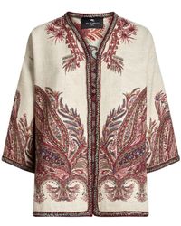Etro - Floral Paisley Poncho - Lyst