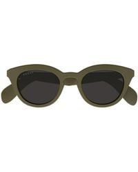 Gucci - Eyewear Oval Frame Sunglasses - Lyst