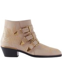 Chloé - Susanna Studded Triple-Strap Boots - Lyst