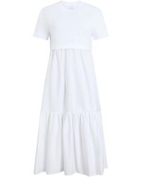 Patou - Short-Sleeves Midi Dress - Lyst