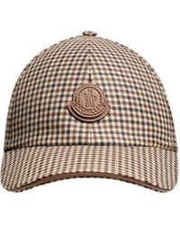 Moncler - Checked Baseball Cap - Lyst