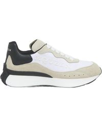McQueen - Logo-Embossed Panelled Sneakers - Lyst