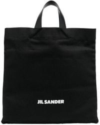Jil Sander - Logo Printed Top Handle Bag - Lyst