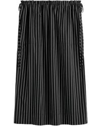 TOTEME - Striped Drawstring Midi Skirt - Lyst