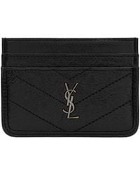 Saint Laurent - Niki Quilted Card Holder Wallet - Lyst