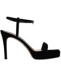 Gianvito Rossi - Square-Toe High-Heeled Sandals - Lyst