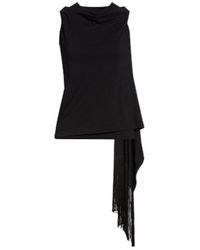 MM6 by Maison Margiela - Solid-Colored Sleeveless Top - Lyst