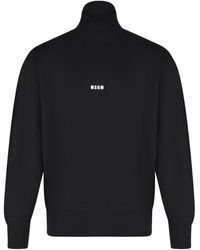 MSGM - High Neck Sweatshirt - Lyst