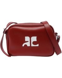 Courreges - Courrèges Reedition Logo Patch Zip-Up Shoulder Bag - Lyst