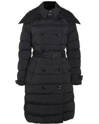 Burberry - Hooded Quilted Belted-Waist Puffer Coat - Lyst