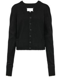 Maison Margiela - Four Stitch Detailed Knitted Cardigan - Lyst