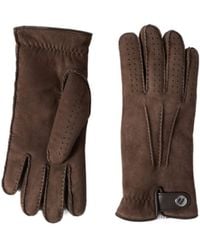 Brunello Cucinelli - Suede Shearling Gloves - Lyst