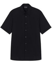 Emporio Armani - Button-Up Short-Sleeved Shirt - Lyst