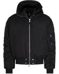 Thom Krom - Zip-Up Bomber Hooded Jacket - Lyst
