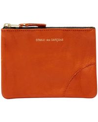 Comme des Garçons - Comme Des Garçons Wallet Logo Printed Zip-Up Wallet - Lyst