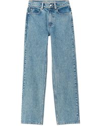 Alexander Wang - Ez Middle Waist Straight Tube Jeans - Lyst