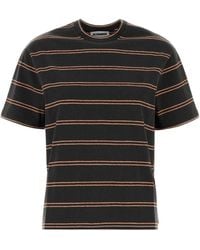 Jil Sander - Striped Embroidered T-Shirt - Lyst
