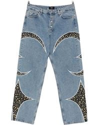 THUG CLUB - Studded Straight-Leg Jeans - Lyst