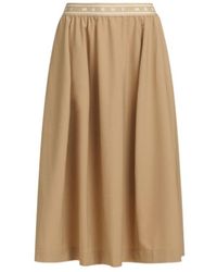 Marni - Wool Blend Midi Skirt With Symbol - Lyst